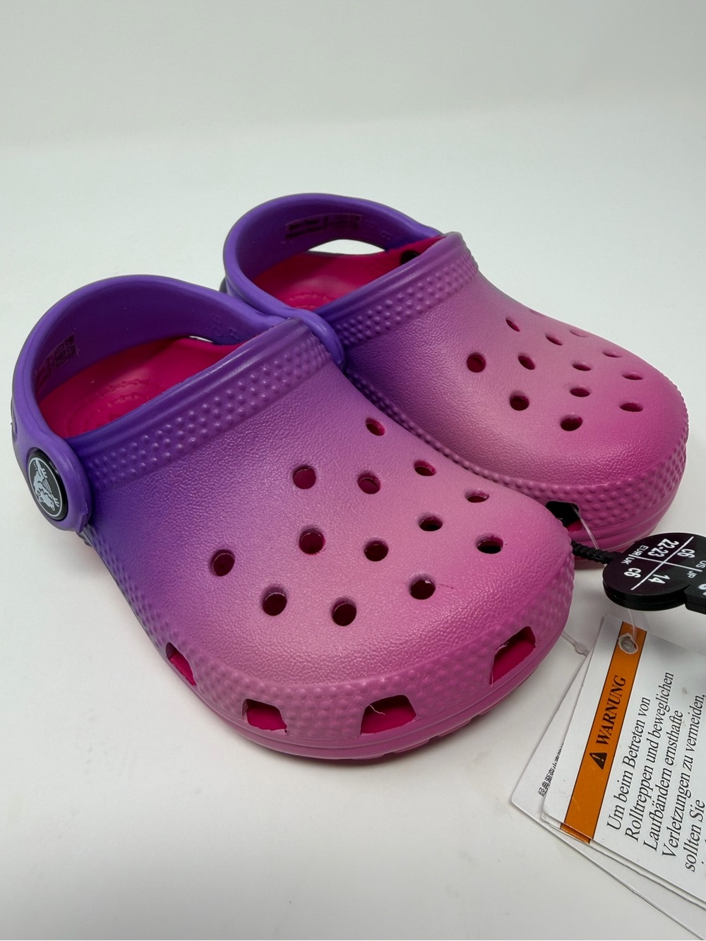 Brand New CROCS Kids Clog in Pink to Purple Ombre